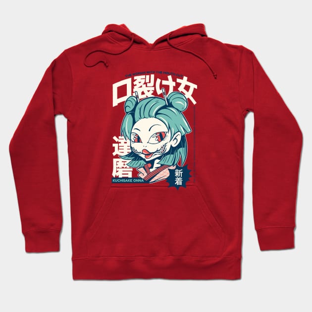 Yokai Kuchisake Onna Manga Hoodie by SLAG_Creative